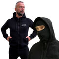 NO FACE NO NAME Herren Kapuzenjacke schwarz Sturmhaube Zip-Hoodie Maske Ultras