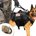 Taktisches Hundegeschirr + Hundeleine Powergeschirr Militär Geschirr 3x Taschen