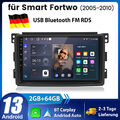 Für Smart Fortwo 451 2005-2010 Android 13 Autoradio 2+64GB GPS Navi CarPlay DAB+