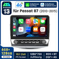 6+128G Carplay Android 13 Autoradio Für VW Passat B7 2010-2015 GPS Navi 4G BT FM