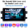 4+64GB Für SUZUKI SX4 Fiat Sedici Carplay Android 12 Autoradio GPS Navi DSP DAB+