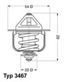 BorgWarner (Wahler) Thermostat, Kühlmittel 3467.85D für OPEL