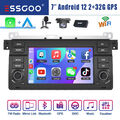 Autoradio Android 12 Carplay GPS BT MIK KAM DAB+ Für BMW 3er E46 318 320 325 M3