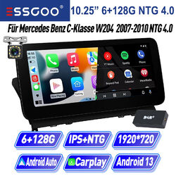 Für Mercedes C-Klasse W204 S204 128G Android13 Autoradio Carplay GPS WIFI 4G DAB