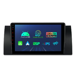 9" 8-Kern Android 14 Autoradio 4G DSP GPS Navi Bluetooth 5.0 USB FÜR BMW X5 E53