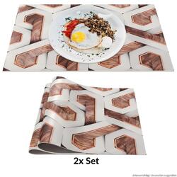 Platzdeckchen Platzset Tischset abwaschbar Tischmatte PVC Platzmatte 30x45cmPflegeleicht mit Muster - Design - Stimmungsmacher !