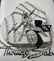 Thomas Sabo Kette 90 & Carrier & Maria Flügel & Kreuz Charm Anhänger 