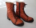 ❤️ BRAKO Stiefel Gr. 41 orange Boots Schuhe Damen Leder