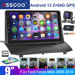 64G Android 13 DAB+ KAM Autoradio GPS NAVI Carplay Für Ford Fiesta MK6 2008-2016