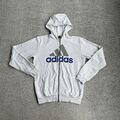 ADIDAS Herren Retro Trainingsjacke Gr. S Sportjacke Kapuzenpullover 21608 Weiß