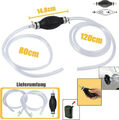 Benzinpumpe Umfüllpumpe Handpumpe mit 2 Meter PVC-Schlauch Notpumpe Ölpumpe-
