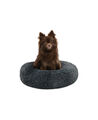 lionto Hundebett rund Hundekissen Hundesofa Donut 40cm Durchmesser, dunkelgrau