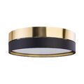 Deckenlampe Deckenleuchte rund Ø 60 cm Schwarz Gold 4x E27 Stoff Metall B-Ware