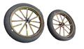 2x sehr alte Felgen Stahlfelgen Felge Rad Handwagen Anhänger Anhänger 2. WK