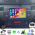 7"Autoradio CarPlay Android 13 DAB+ GPS Navi Für BMW E46 3er 318 320 325 M3 MGZT