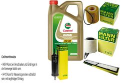 Castrol Edge 5L 5W-30 Motor-Öl+MANN-FILTER Set Paket Inspektion Kit 10212666