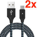2x 2m USB C Ladekabel Datenkabel USB Typ C Kabel für Samsung Xiaomi Huawei Nokia
