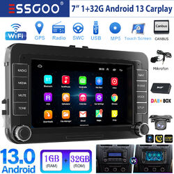 DAB+ Autoradio Carpaly Android 13 MIK KAM Für VW GOLF 5 6 Passat Touran Polo EOS