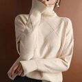 Damen Winter  Rollkragenpullover Pulli Strickpullover Pullover Sweater