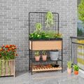 Pflanzkasten Hochbeet Blumentopf+2 Regalen Rankgitter Gartenspalier Blumenkasten