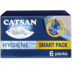 6 x 4L Catsan Katzenstreu nicht klumpend Hygiene Plus SMART PACK