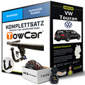 Für VW Touran Typ 1T1,1T2,1T3 Anhängerkupplung abnehmbar +eSatz 7pol 03- Kit