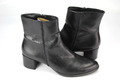 Ecco Gr.41 Damen Stiefel Stiefeletten Boots Herbst/Winter Leder Schwarz  E 393