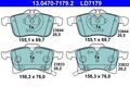 ATE 13.0470-7179.2 Bremsbelagsatz, Scheibenbremse für OPEL