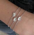 Anita Ko Palmblatt Armband - 18kt Weißgold mit Baguette Diamanten