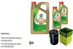 MANN-FILTER Ölfilter 7 L Castrol EDGE 5W-30 LL Titanium FST für Seat VW Inca