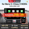 DAB+64GB Android 13 Autoradio CarPlay GPS Navi für Mercedes C Class W204 S204 4G