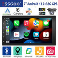 2DIN Autoradio Android 13 2+32G Carplay BT GPS NAVI WiFi RDS USB +Rückfahrkamera