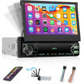 1DIN 7" Flip Autoradio Touchscreen Bildschirm Bluetooth USB TF MP5 Player Radio