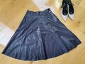 GUESS Rock Blau Kunstleder Lederoptik Edel schick Dunkelblau SKIRT Gr S 36