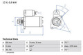 BOSCH Anlasser Starter 0 986 014 350 +40.35€ Pfand für SUZUKI VITARA ET TA TD 1