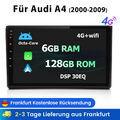 6G+128G Carplay Android 13 Autoradio GPS Navi Für Audi A4 8E 8H B6 B7 2000-2009