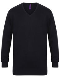 Herren Pullover V Ausschnitt Strickpullover Baumwollmischung bis 4XL Henbury