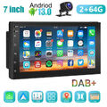 DAB+ Android 13 Autoradio 2 DIN 64G Carplay 7 Zoll GPS NAVI RDS Bluetooth Kamera