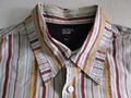 Tommy Hilfiger Denim Shirt Herren Hemd Langarm Grau Rot Gestreift Gr. L