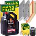 MANN INSPEKTIONSPAKET+5L MOTUL C3 5W-40 ÖL passend für RENAULT LAGUNA III 140 PS