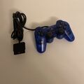 Original Playstation 2 Controller Blau transparent PS2 Dualshock Getestet PS One