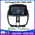 Für Peugeot 207 2006-2015 Carplay Android13 Autoradio GPS NAVI BT DAB WIFI 2+32G