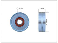 CAFFARO Spannrolle Keilrippenriemen 60-00 Metall für OPEL VECTRA J89 ASTRA T92 3