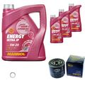 SCT Germany Inspektionspaket MANNOL Energy Ultra JP 5W-20 8L für Hyundai IX20