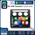 für VW Touran 1T1 1T2 1T3 DAB Auto Radio Navigation Android13 Auto Bluetooth USB