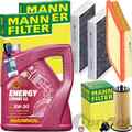 MANN INSPEKTIONSPAKET+MANNOL 5W-30 MOTORÖL passend für MINI F55 F56 BMW 2er X1