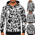 Kapuzenpullover Sweatshirt Pullover Hoodie Men Print Motiv Herren BOLF Aufdruck