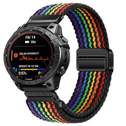 Für Garmin Fenix 3 6 6X Pro 5 5X Plus 7 7X Solar Quick Fit Magnet Nylon Armband