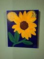 Acrylbild Sonnenblume abstrakt