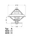 Borgwarner (Wahler) 4235.80D Thermostat Kühlmittel für BMW E30 E36 E12 E28 E34